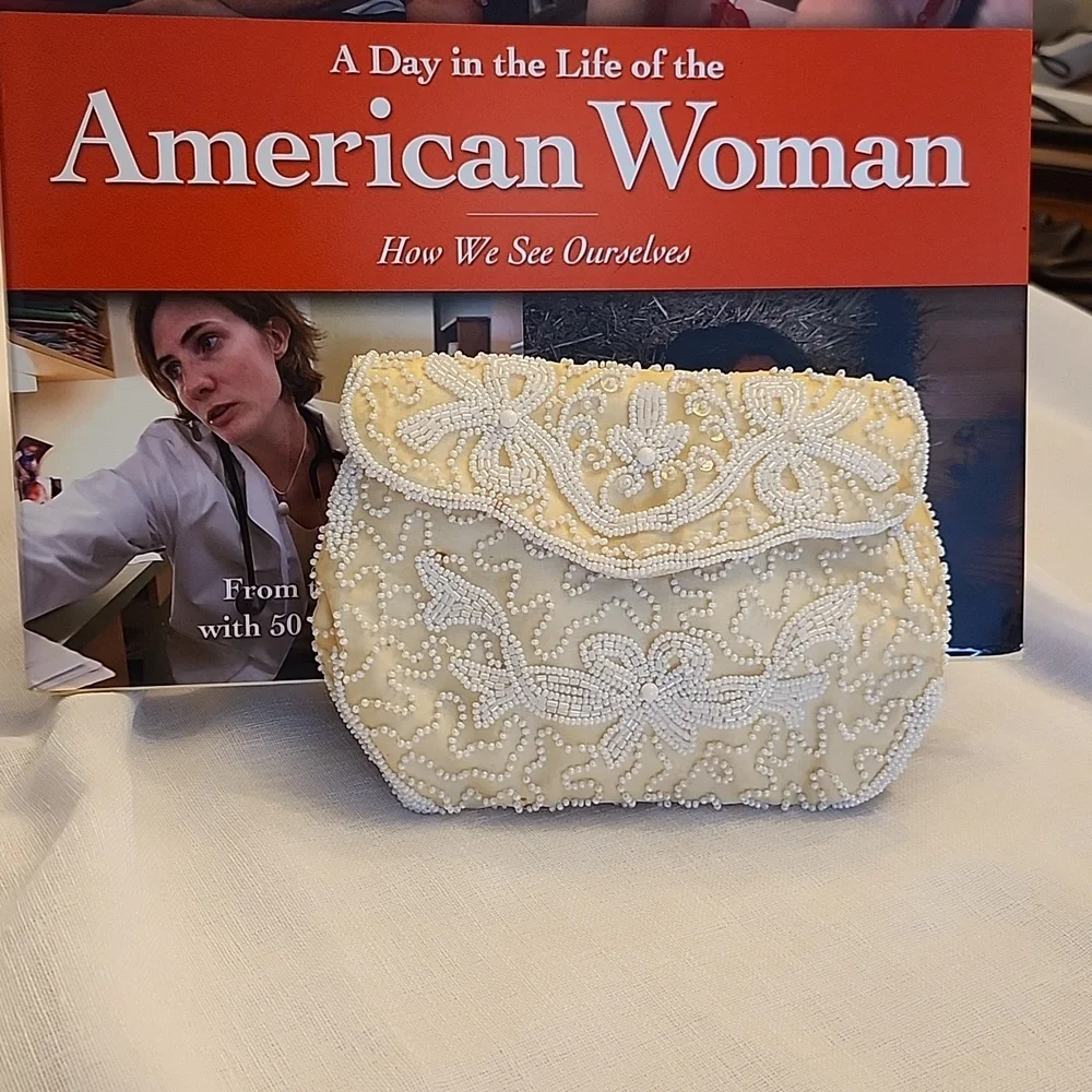 Walborg Vintage 1940's Hand Beaded Clutch, $55